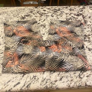 Wide Leg Crop Palazzo Pants Tropical Print WHBM Size 2